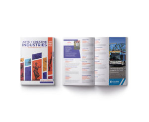 Arts Creative Industries, Front cover and inside page mockup