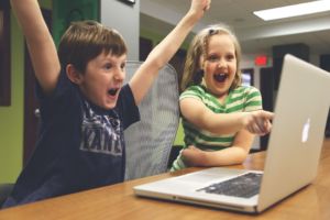 Children Celebrate Happy Joy